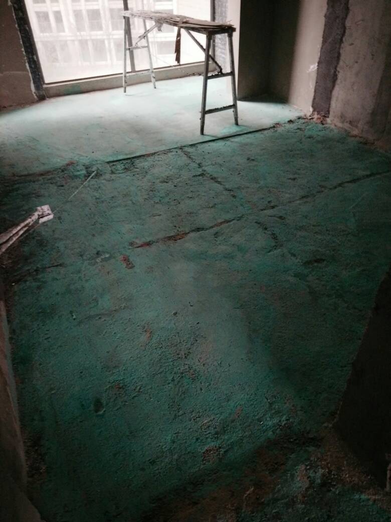 #阳台#今天下午去工地,墙固和地固刷完了,还剩一整桶墙固,结.